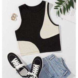 Verdusa Ribbed Cropped Tank Top
